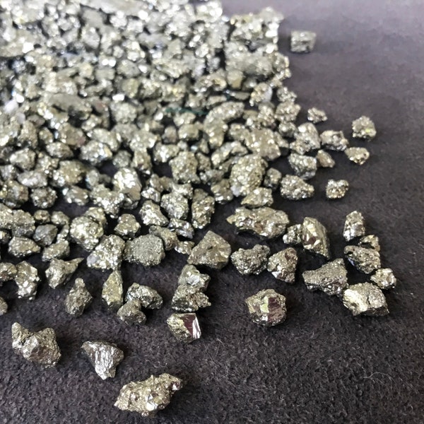 PYRITE Chips - 7-12mm - 1, 2, 4, 8 oz - Crystal Chips - Gemstone Chips - Roller Bottle Chips - Healing Crystals - Arts & Crafts