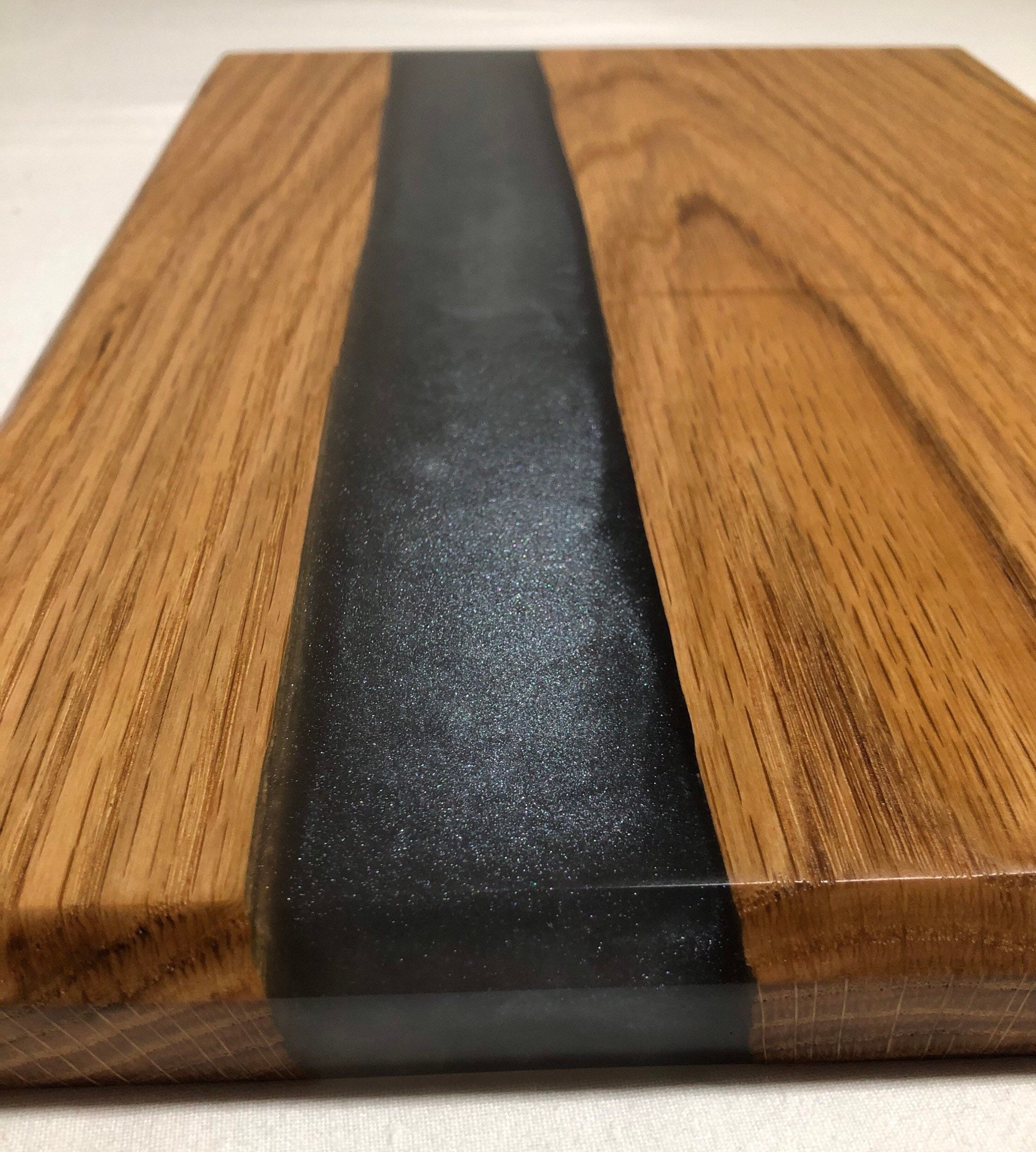 Epoxy resin & oak chopping board Etsy