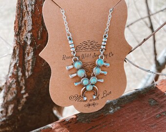 Faux Squash Blossom Necklace - Etsy