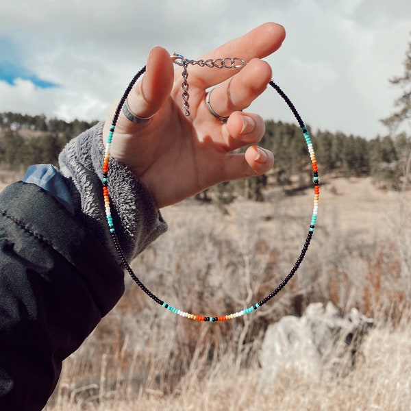 Midnight lights boho western choker