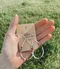 Summer sunset seed bead western earrings