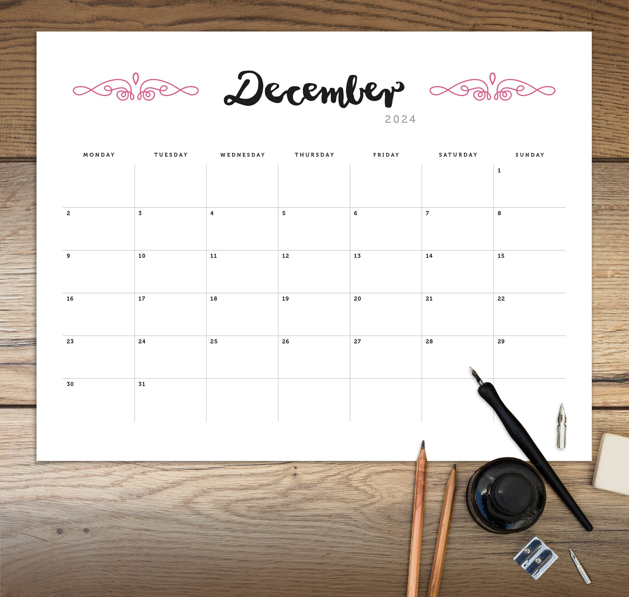 calendar-2024-letter-tabloid-size-printable-instant-etsy