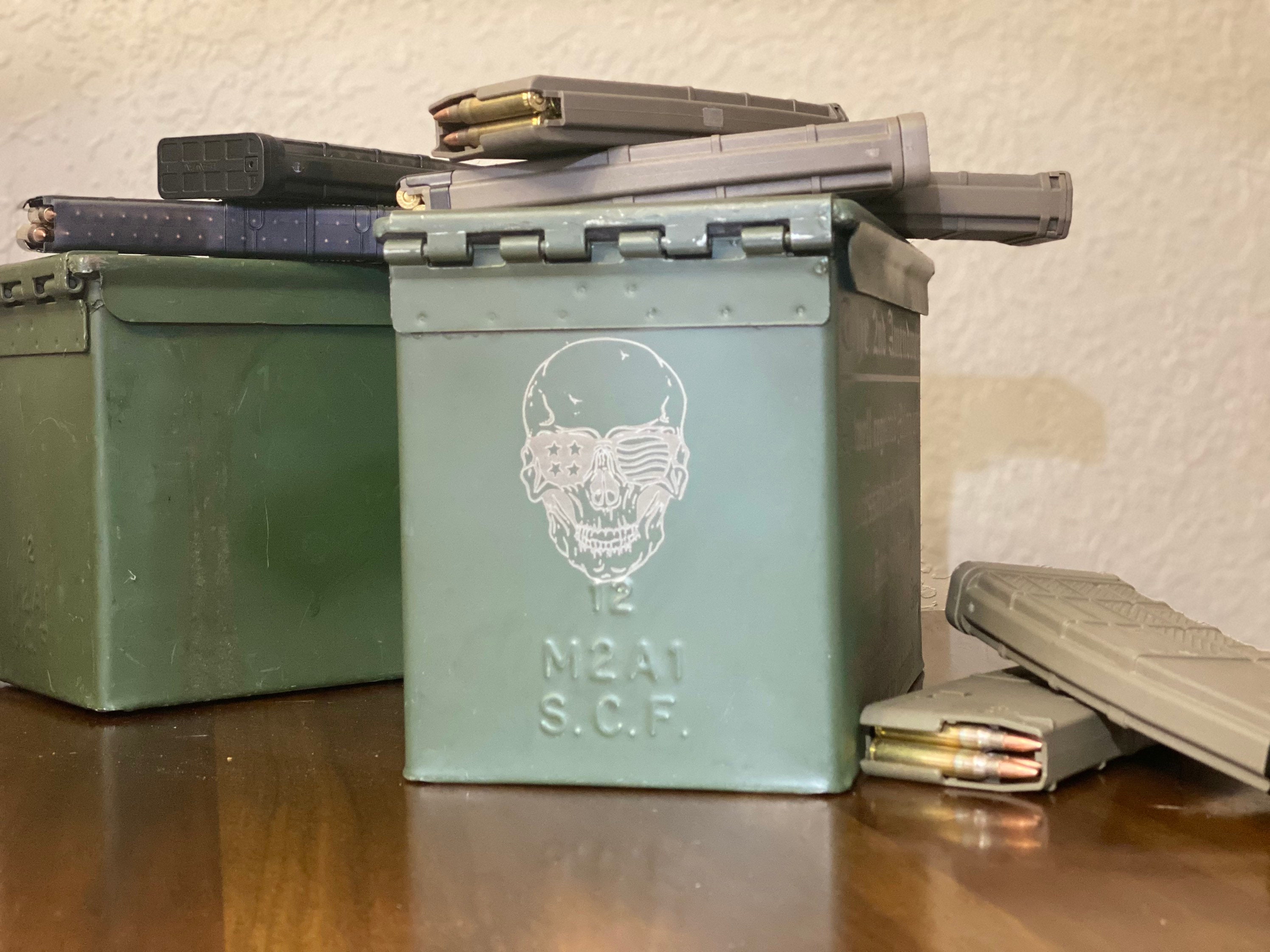 Custom Engraved Ammo Can 50 Cal. , Ammo Gift, Laser Engraved Ammo Can