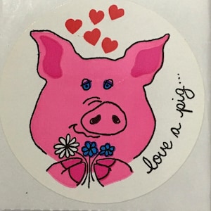 Vintage sandylion sticker - pig mod rare