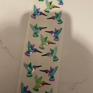 Vintage Sandlöwe Aufkleber - türkise Prisma Vögel