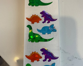 Vintage sandylion stickers - prism dinosaurs