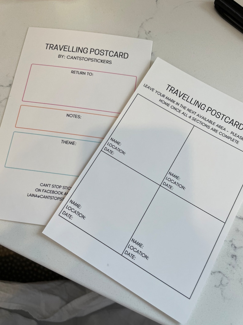 Travelling Postcards (4 Spaces) - Etsy