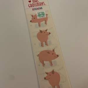 Vintage mrs grossman pigs sticker strip (one strip only - not the pack)