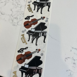 Vintage sandylion stickers - musical instruments mylar