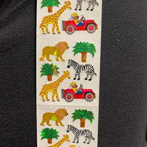 Vintage Sandylion stickers  - mylar safari bear - mod or strip