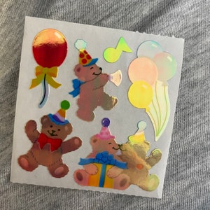 Vintage Sandylion pearly bear sticker mod