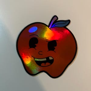 Vintage apple vending machine sticker - 1990s