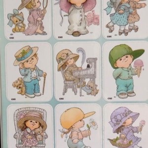 Vintage sticker sheet - little kids - rare
