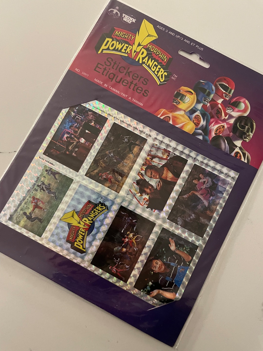 Vintage Power Rangers Stickers 1994 Sealed Prism Etsy