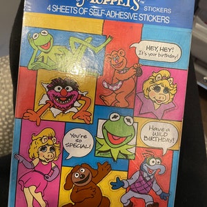 Vintage muppets sticker sheet
