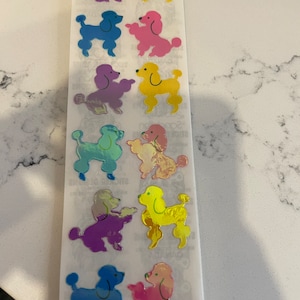 Vintage sandylion stickers - pearly poodles - mod or strip you choose