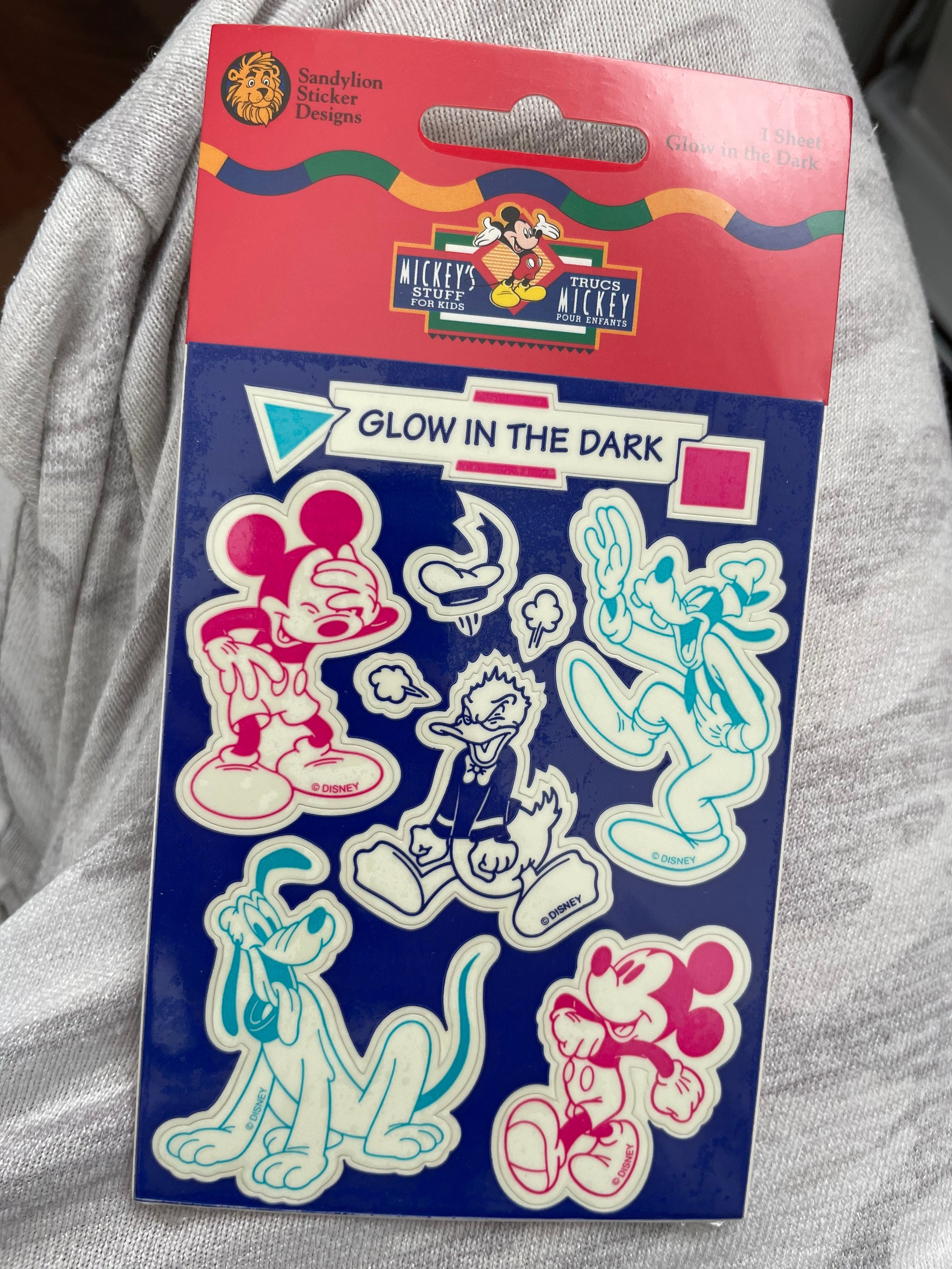 Pegatinas Vintage Sandylion Que Brillan En La Oscuridad Troll Mickey