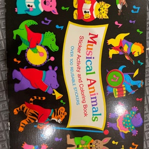 Vintage Sandylion Sticker album (brand new with all stickers) musical animals