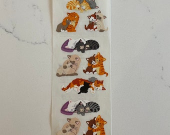 Vintage Sandylion stickers - Kromekote cats - mod or strip