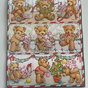 Vintage Gibson sticker sheet - Christmas teddy bears