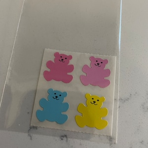 Vintage sandylion mini sticker mod - Pastel kromekote bears