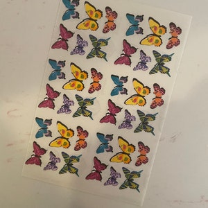 Vintage Sandylion sticker sheet - butterflies - as shown