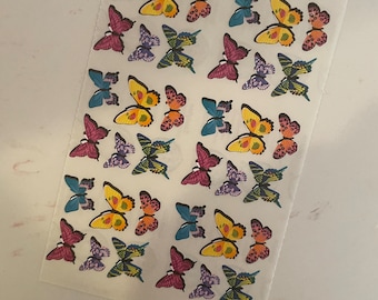 Vintage Sandylion sticker sheet - butterflies - as shown