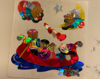 Sandylion Bear Sticker Treasure Kit - Collector Case 1995