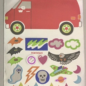 Vintage sandylion design a van maxi sticker sheet