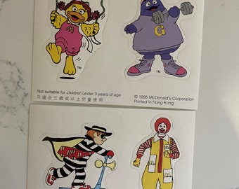 Vintage McDonald’s sticker lot - two sheets - 1995