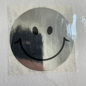 Vintage sandylion sticker mod - silver smile - rare