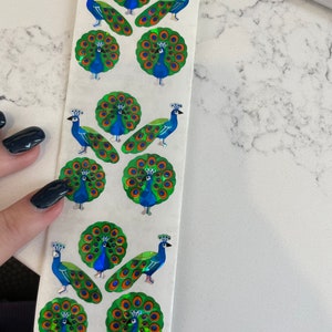 Vintage Sandlöwe Aufkleber - Prisma Pfau selten