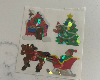 Vintage sandylion sticker mod - Christmas mylar rare