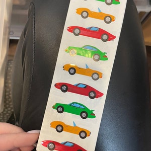 Vintage sandylion stickers - mylar cars
