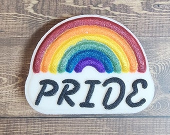 Pride bath bomb, rainbow bath bomb,lgbtq,Pride,love is love,bath bomb,love is love bath bomb