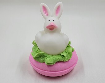 Easter Bunny Rubber Duck Donut Bath Bomb,Easter Basket Gift,Basket Stuffer,Kids Easter Gift,Easter Bath Bomb