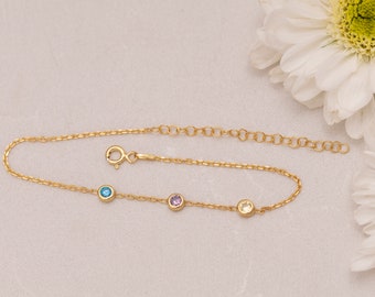 Birthstone Bracelet, Family Birthstone Bracelet, Birthstone Jewelry, Mothers Day Gift, Birthstone Gifts, Gift for Mom, Birthday Gift