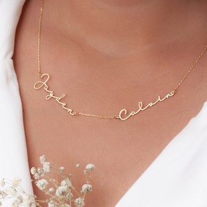 Multiple Name Necklace, Two Name Necklace, Children Names Necklace, Baby Name Necklace, Family Necklace, Mom Necklace, Kids Name Necklace