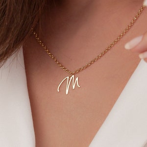 Initial Letter Necklace, Personalized Letter Necklace, Initial Necklace, Gift for Her, Christmas Gift, Letter Necklace, Gift for Her