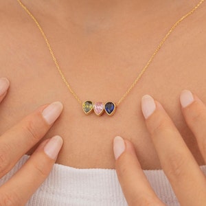 Birthstone Necklace, Family Birthstone Necklace, Birthstone Jewelry, Mothers Day Gift, Birthstone Gifts, Gift for Mom, Birthday Gift