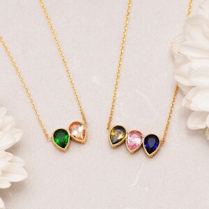 Birthstone Necklace, Family Birthstone Necklace, Birthstone Jewelry, Mothers Day Gift, Birthstone Gifts, Gift for Mom, Birthday Gift