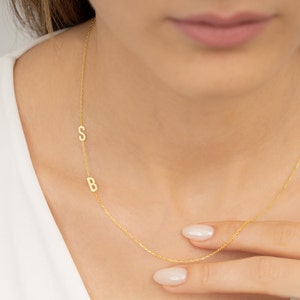 Gold Initial Necklace, Personalized Letter Necklace, Initial Necklace, Gift for Her, Mothers Day Gift, Initial Letter Necklace, Tiny Initial