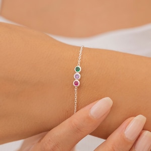 Birthstone Bracelet, Family Birthstone Bracelet, Birthstone Jewelry, Mothers Day Gift, Birthstone Gifts, Gift for Mom, Birthday Gift