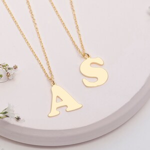 Personalized Letter Necklace, Initial Necklace, Gift for Her, Initial Letter Necklace, 14k Gold Necklace, Mothers Day Gift, Gift for Her