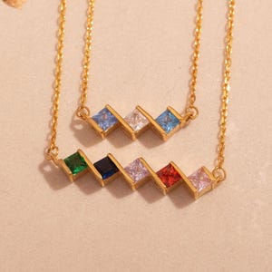 Family Birthstone Necklace , Multi Birthstone Necklace , Personalized Jewelry for Mom , Mother&#39;s Day Gifts , Mother&#39;s Day Necklace