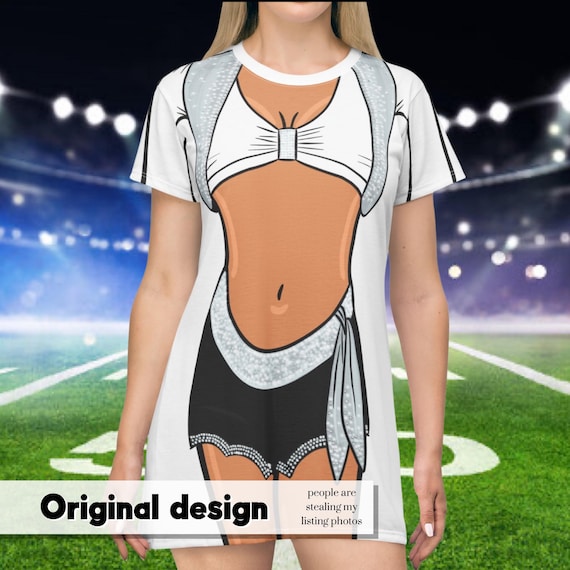 Raiders Cheerleader Body T-shirt Dress | NFL Game Day Outfit | Cheer  Uniform | Football | Bod Tee Shop | Cheerleading Las Vegas Nevada - Etsy