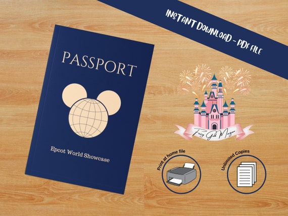 Epcot World Showcase Passport for Children Digital Download - Etsy