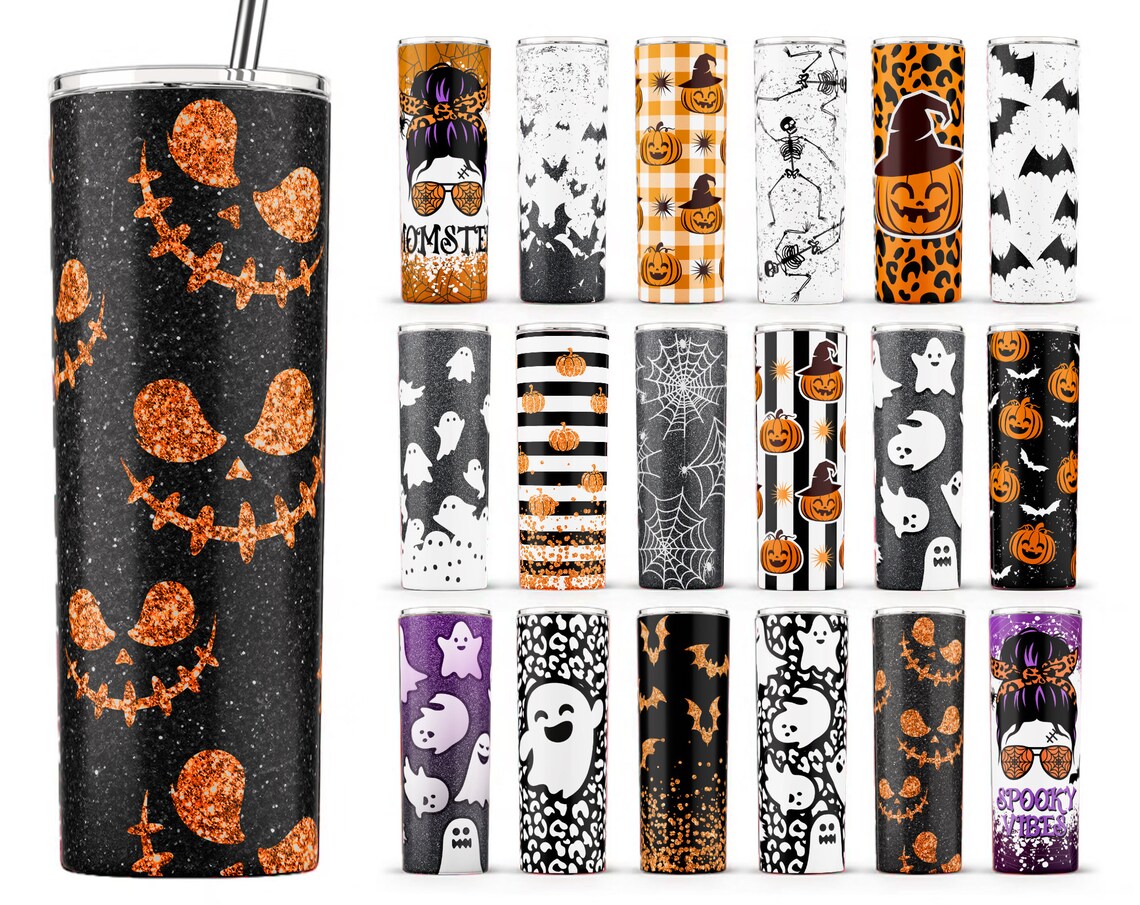 Halloween Tumbler Wrap Halloween Tumbler Png Tumbler - Etsy