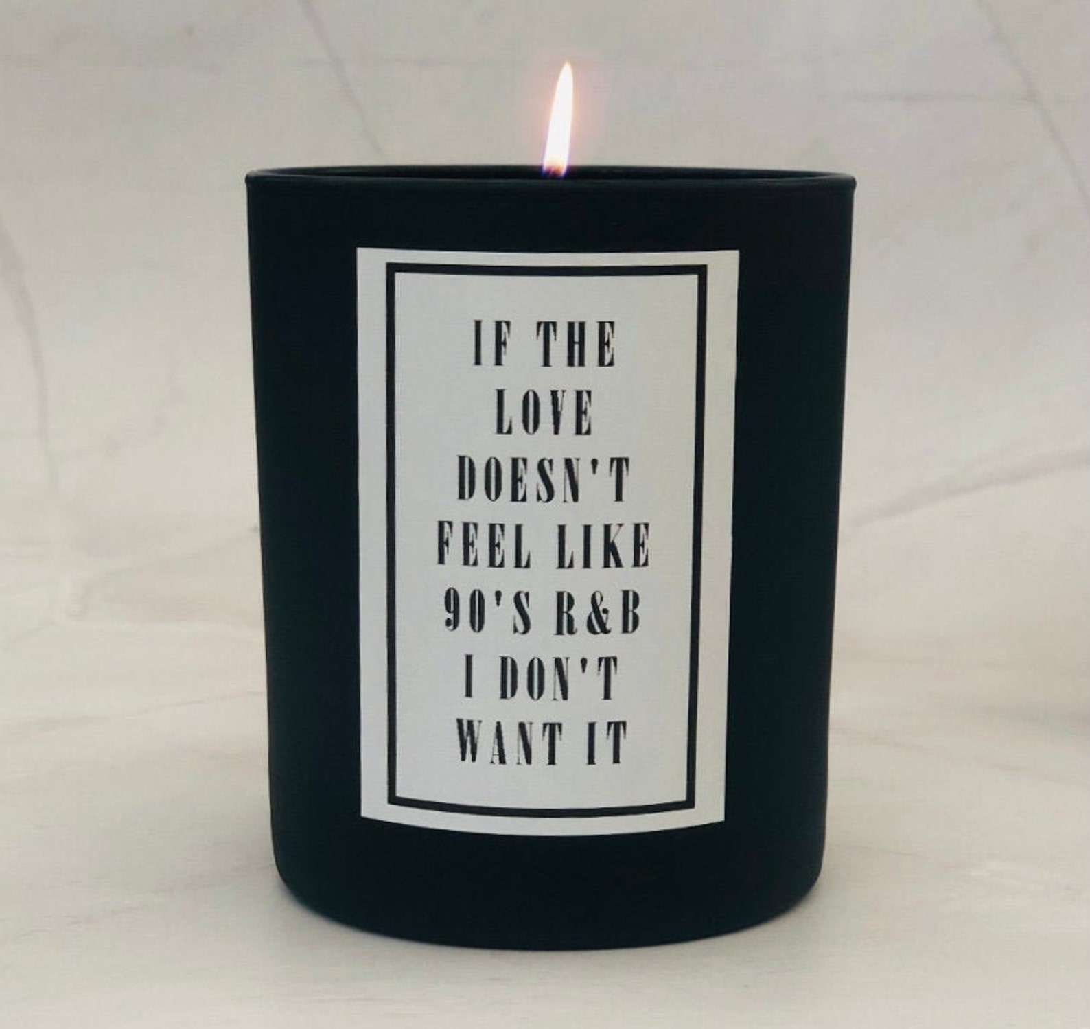 90s Slogan Soy Candle Aaliyah R&B Home Print Candle Gift Etsy
