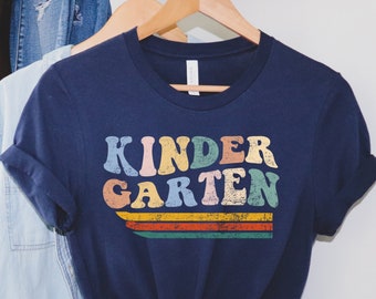 Kindergarten Teacher Shirt, Retro Teacher, Kindergarten Grade Team Teachers Shirts, Back to School, Vintage Kindergarten Tee